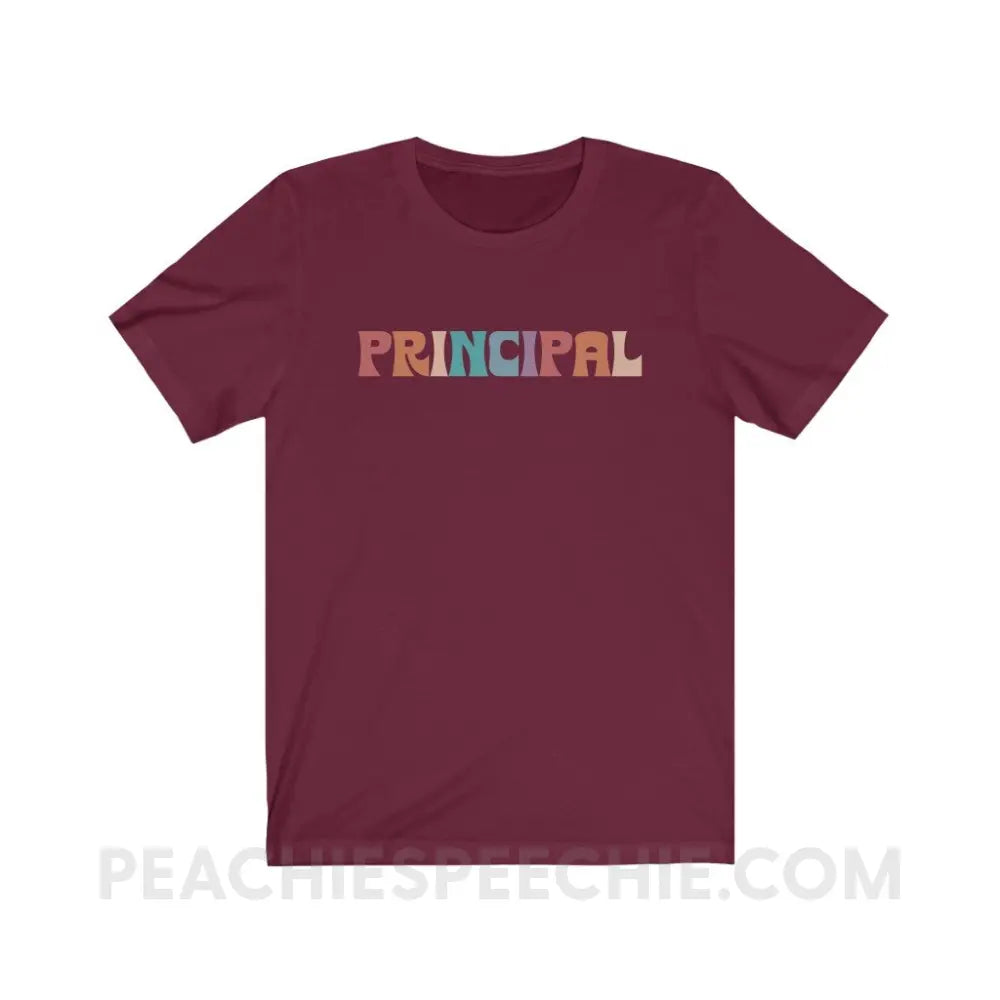 Colorful Principal Premium Soft Tee - Maroon / S - T-Shirt peachiespeechie.com