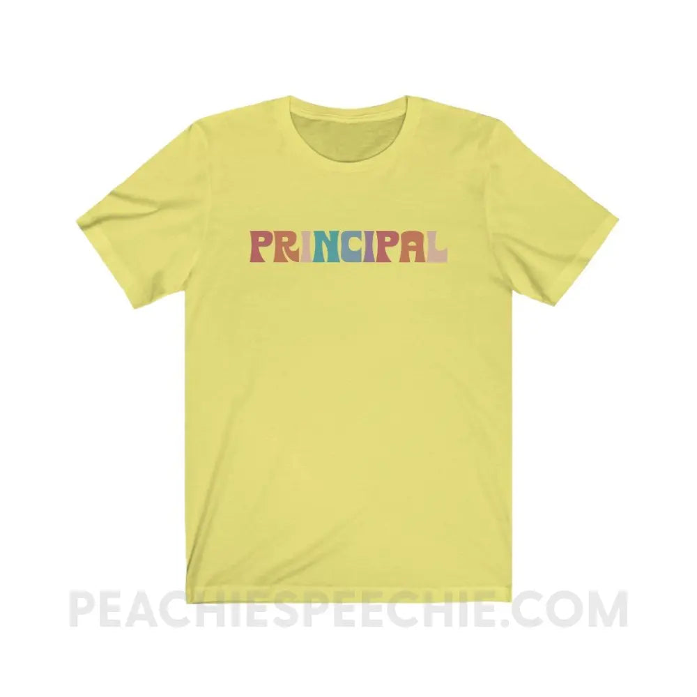 Colorful Principal Premium Soft Tee - Yellow / S - T-Shirt peachiespeechie.com
