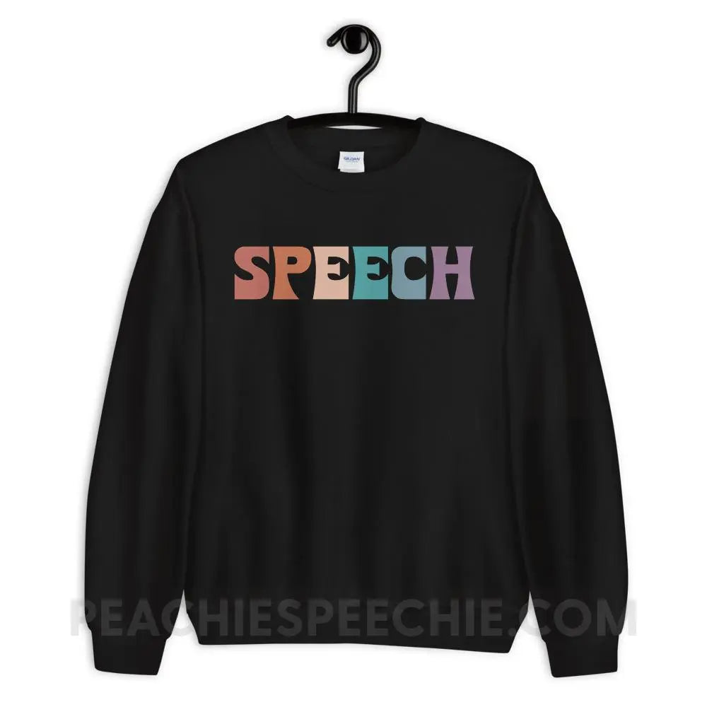 Colorful Speech Classic Sweatshirt - Black / S Hoodies & Sweatshirts peachiespeechie.com