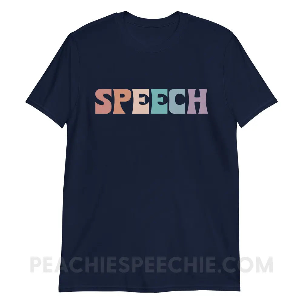 Colorful Speech Classic Tee - Navy / S - T - Shirt peachiespeechie.com