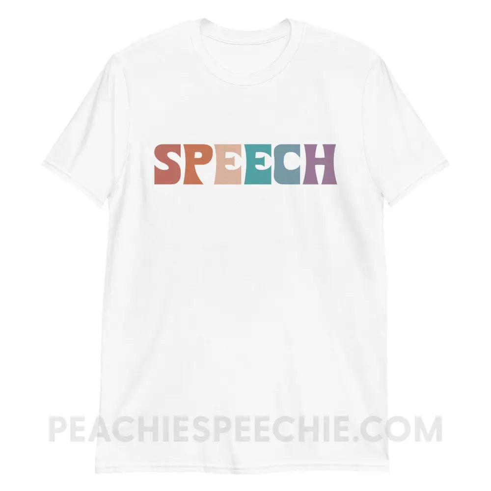 Colorful Speech Classic Tee - White / S - T-Shirt peachiespeechie.com
