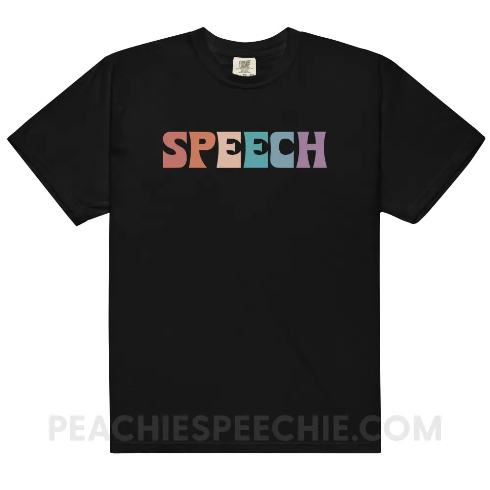 Colorful Speech Comfort Colors Tee - Black / S peachiespeechie.com