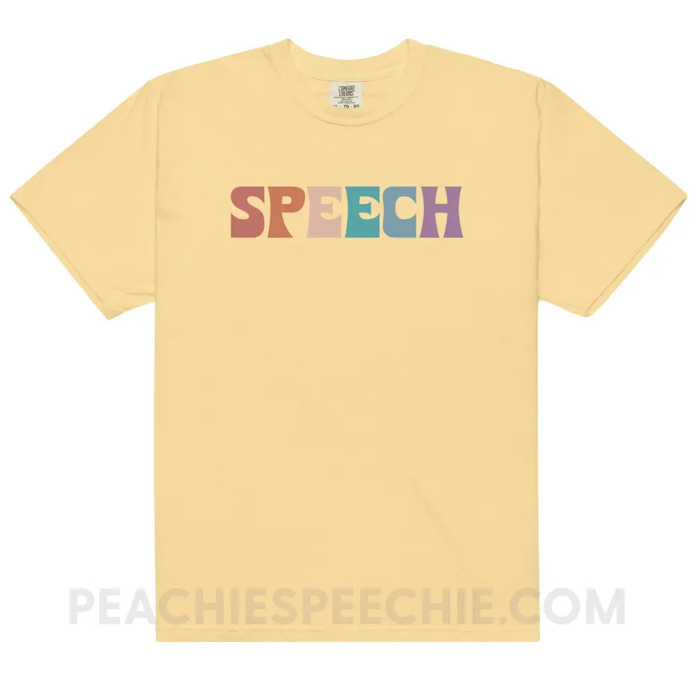 Colorful Speech Comfort Colors Tee - Butter / S peachiespeechie.com