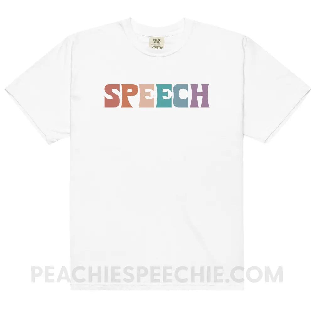 Colorful Speech Comfort Colors Tee - White / S peachiespeechie.com