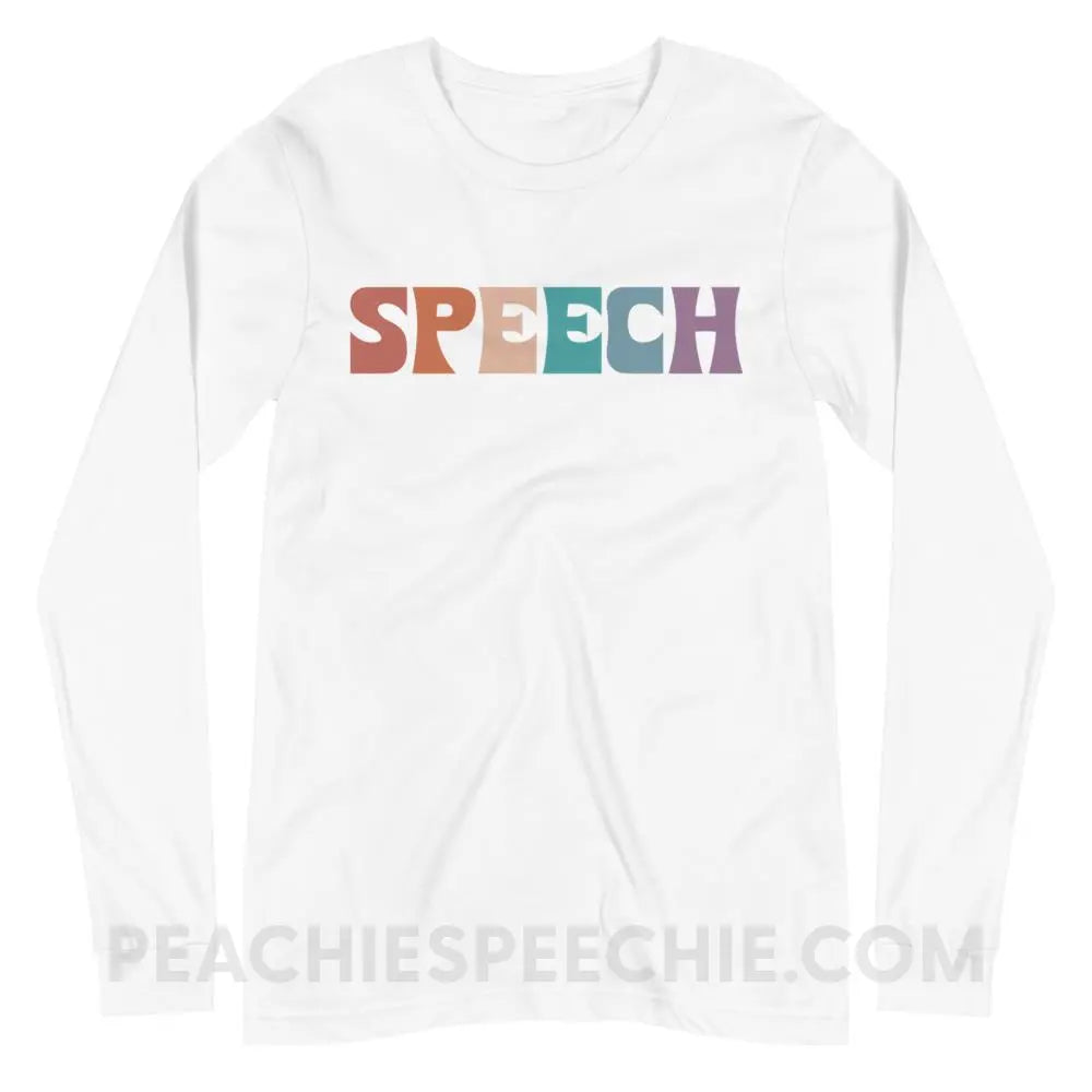 Colorful Speech Premium Long Sleeve - White / XS - peachiespeechie.com