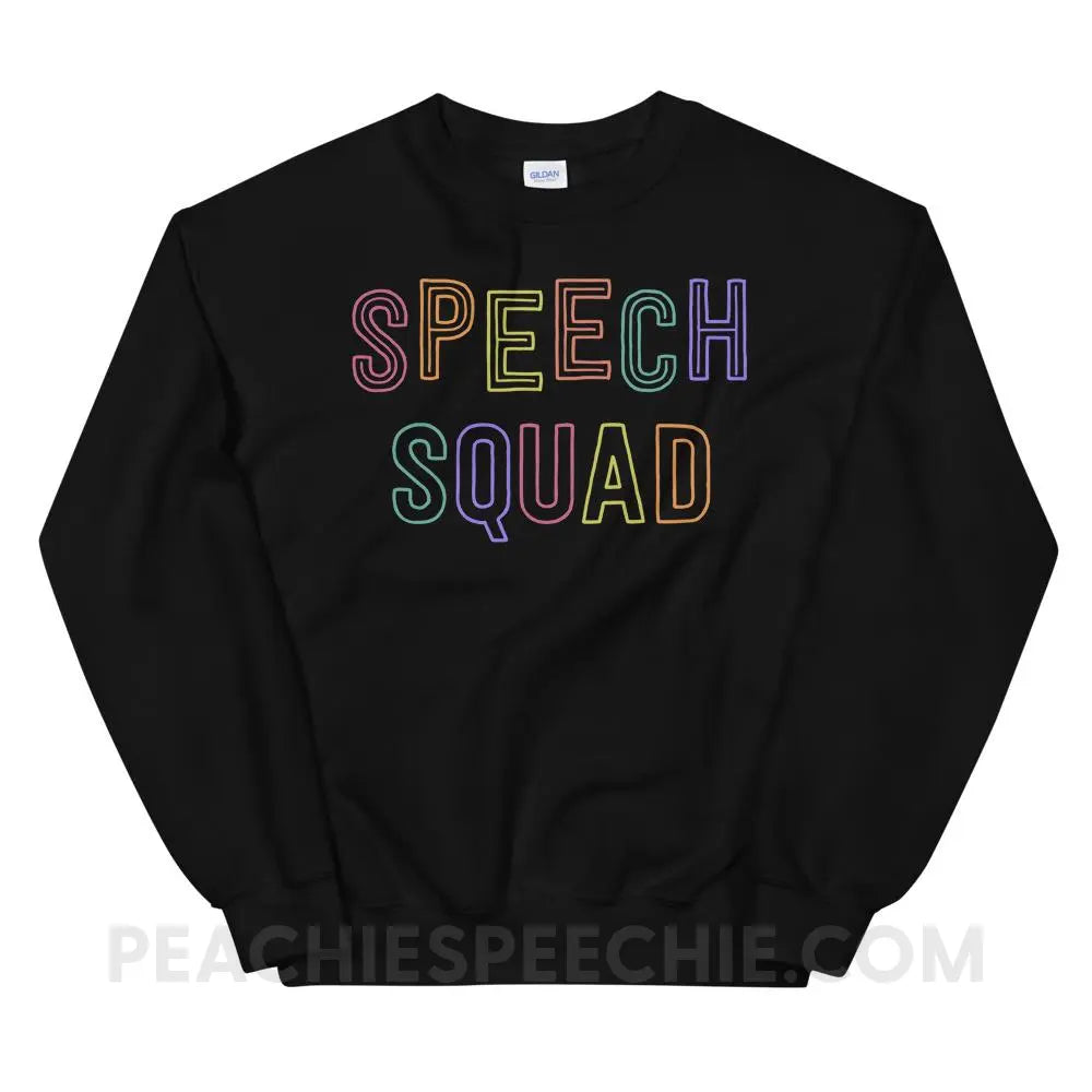 Colorful Speech Squad Classic Sweatshirt - Black / S - Hoodies & Sweatshirts peachiespeechie.com
