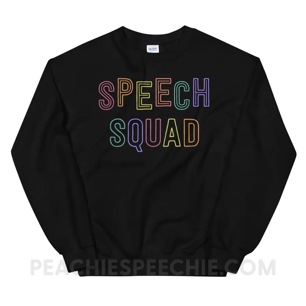 Colorful Speech Squad Classic Sweatshirt - Black / S - Hoodies & Sweatshirts peachiespeechie.com