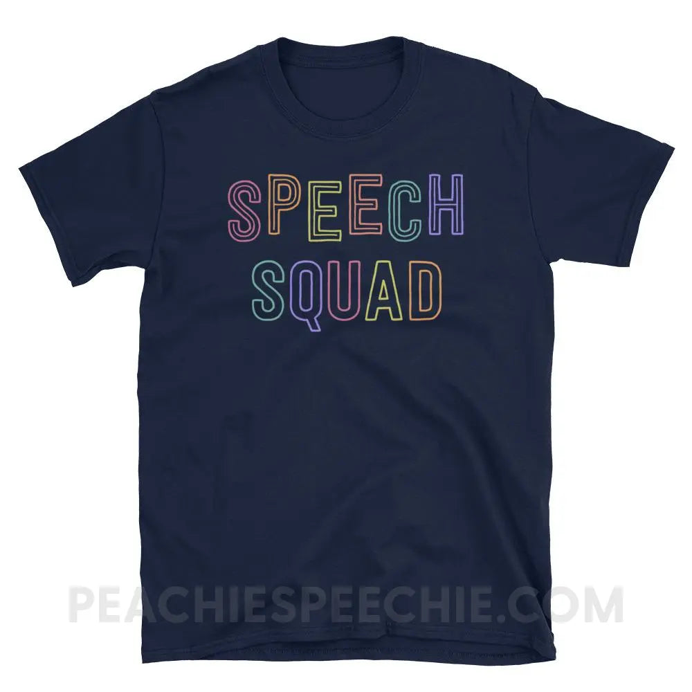 Colorful Speech Squad Classic Tee - Navy / S T-Shirts & Tops peachiespeechie.com