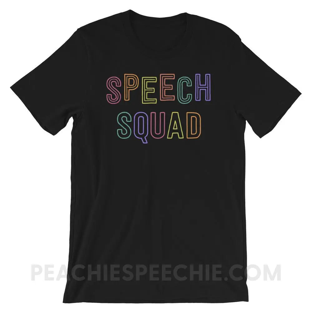 Colorful Speech Squad Premium Soft Tee - Black / XS - T-Shirts & Tops peachiespeechie.com