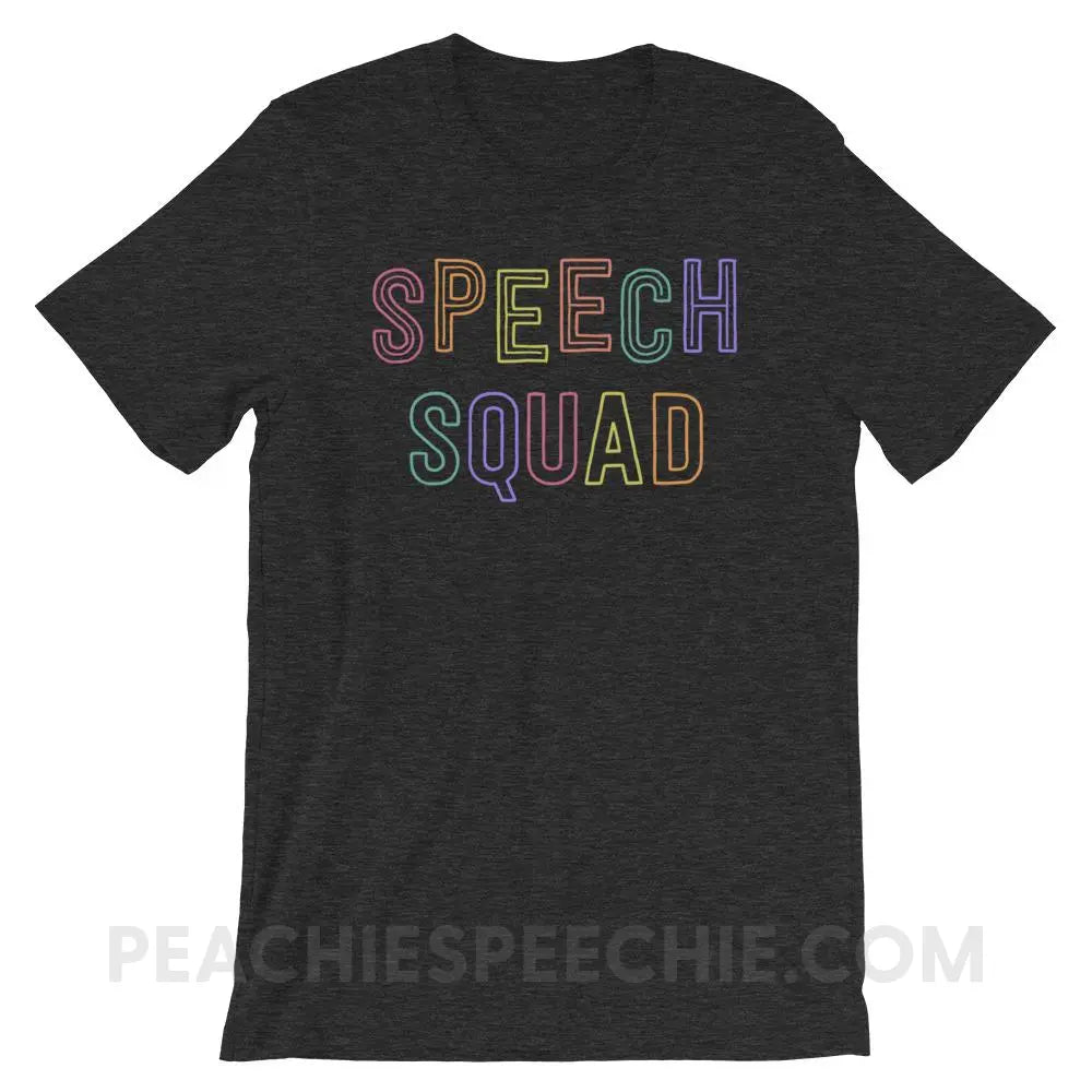 Colorful Speech Squad Premium Soft Tee - Dark Grey Heather / XS - T-Shirts & Tops peachiespeechie.com