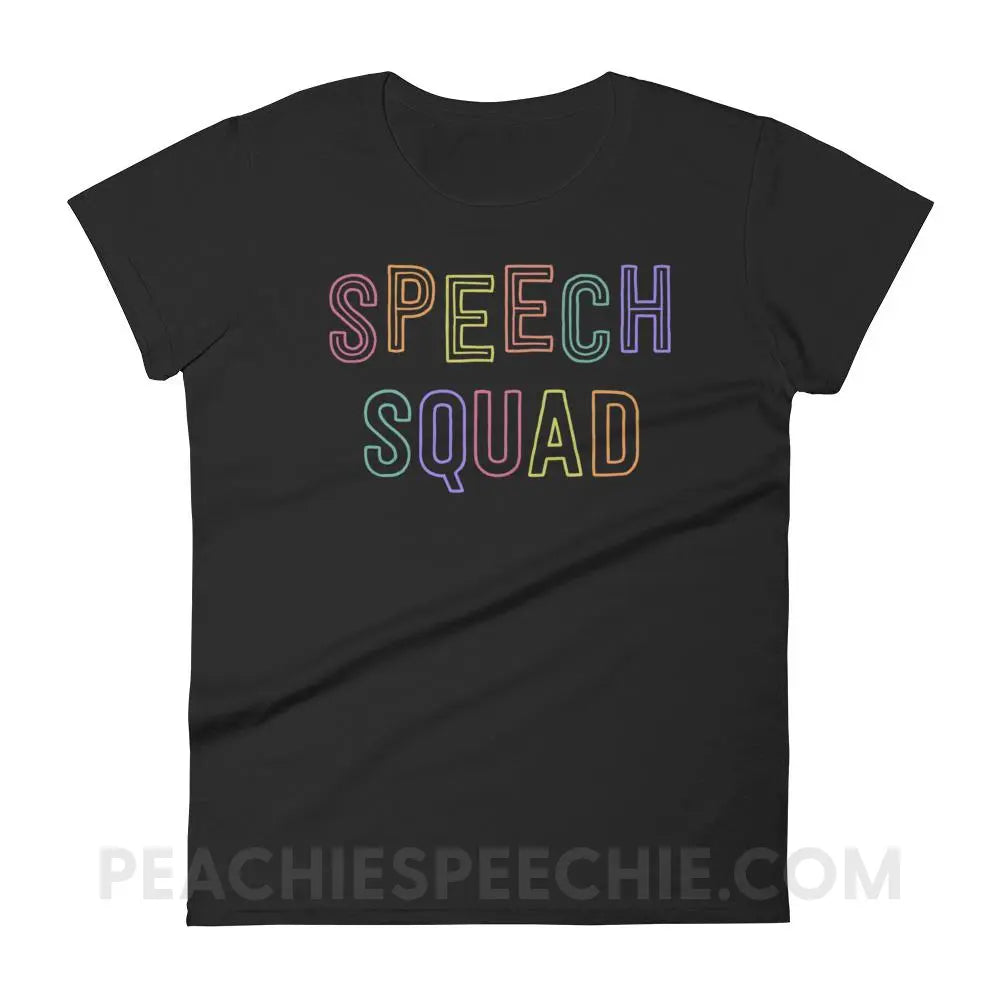Colorful Speech Squad Women’s Trendy Tee - Black / S - T-Shirts & Tops peachiespeechie.com