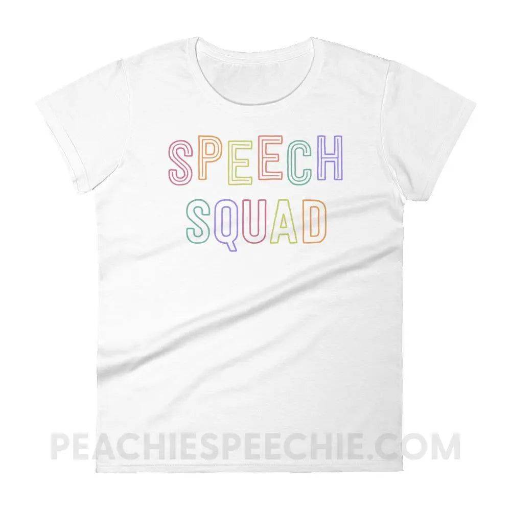 EYT Colorful Speech Squad Women’s Trendy Tee - White / S - custom product peachiespeechie.com