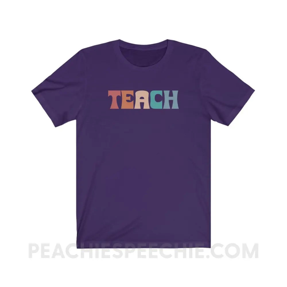 Colorful Teach Premium Soft Tee - Team Purple / S - T-Shirt peachiespeechie.com