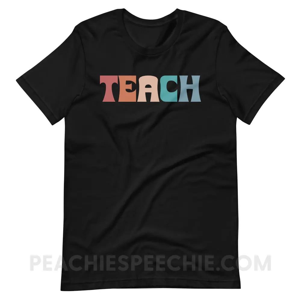 Colorful Teach Premium Soft Tee - Black / S - T-Shirt peachiespeechie.com