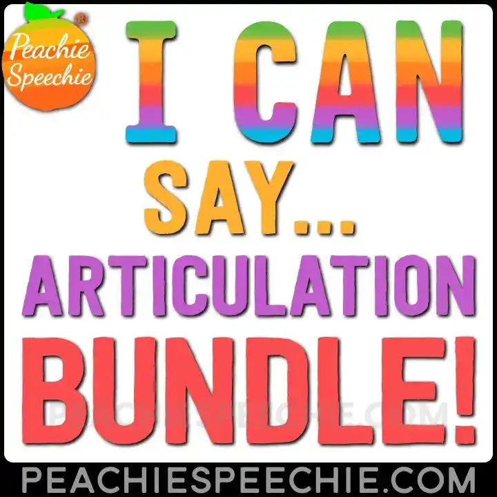 I Can Say... Articulation Workbook Bundle - Materials peachiespeechie.com