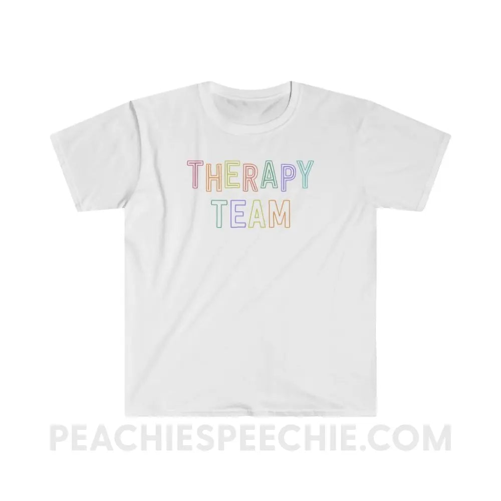 Colorful Therapy Team Classic Tee - White / S - T-Shirt peachiespeechie.com