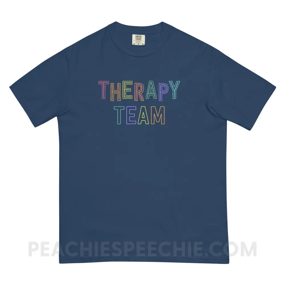 Colorful Therapy Team Comfort Colors Tee - True Navy / S - T-Shirt peachiespeechie.com