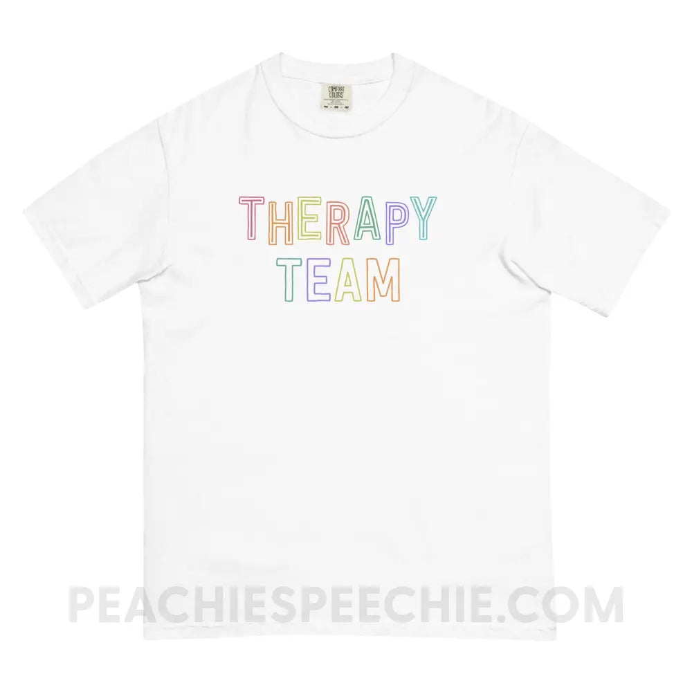 Colorful Therapy Team Comfort Colors Tee - White / S - T-Shirt peachiespeechie.com