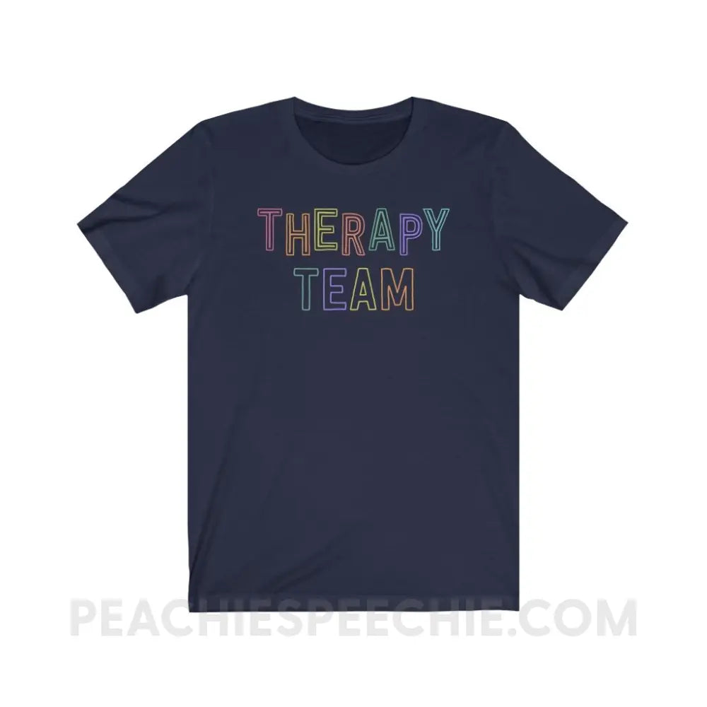 Colorful Therapy Team Premium Soft Tee - Navy / XS - T-Shirt peachiespeechie.com