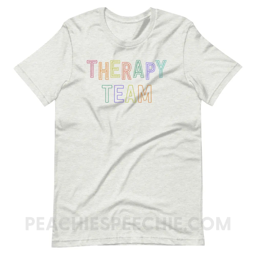 Colorful Therapy Team Premium Soft Tee - Ash / S - T-Shirt peachiespeechie.com