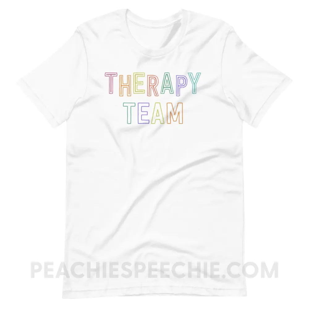 Colorful Therapy Team Premium Soft Tee - White / XS - T-Shirt peachiespeechie.com