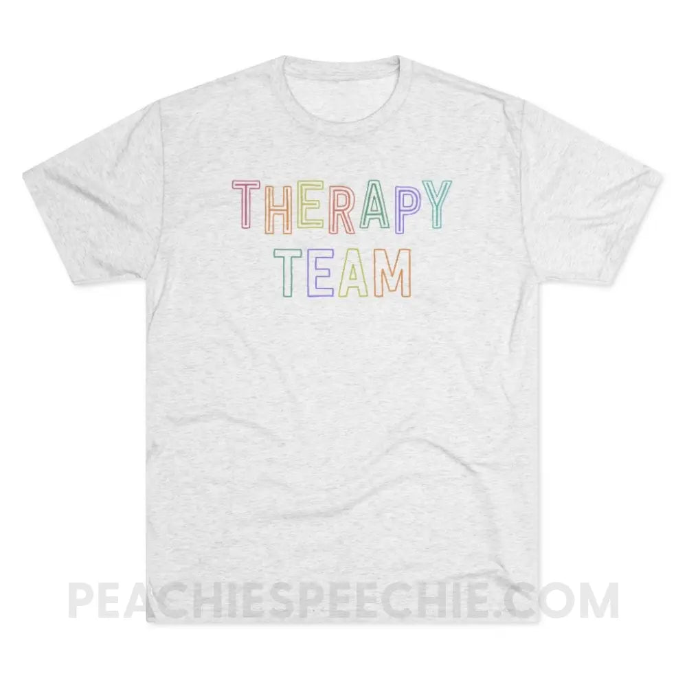 Colorful Therapy Team Vintage Tri-Blend - Heather White / S - T-Shirt peachiespeechie.com