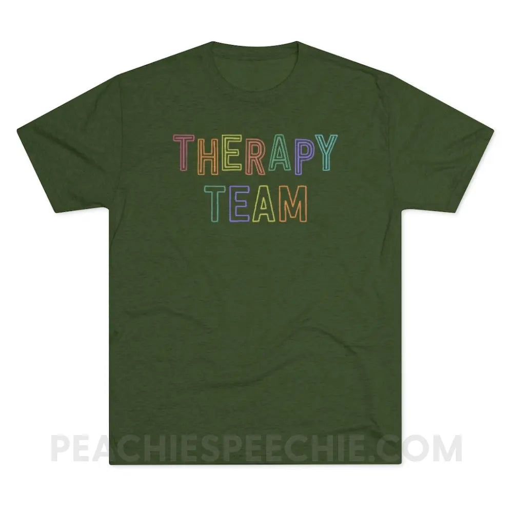 Colorful Therapy Team Vintage Tri-Blend - Military Green / S - T-Shirt peachiespeechie.com