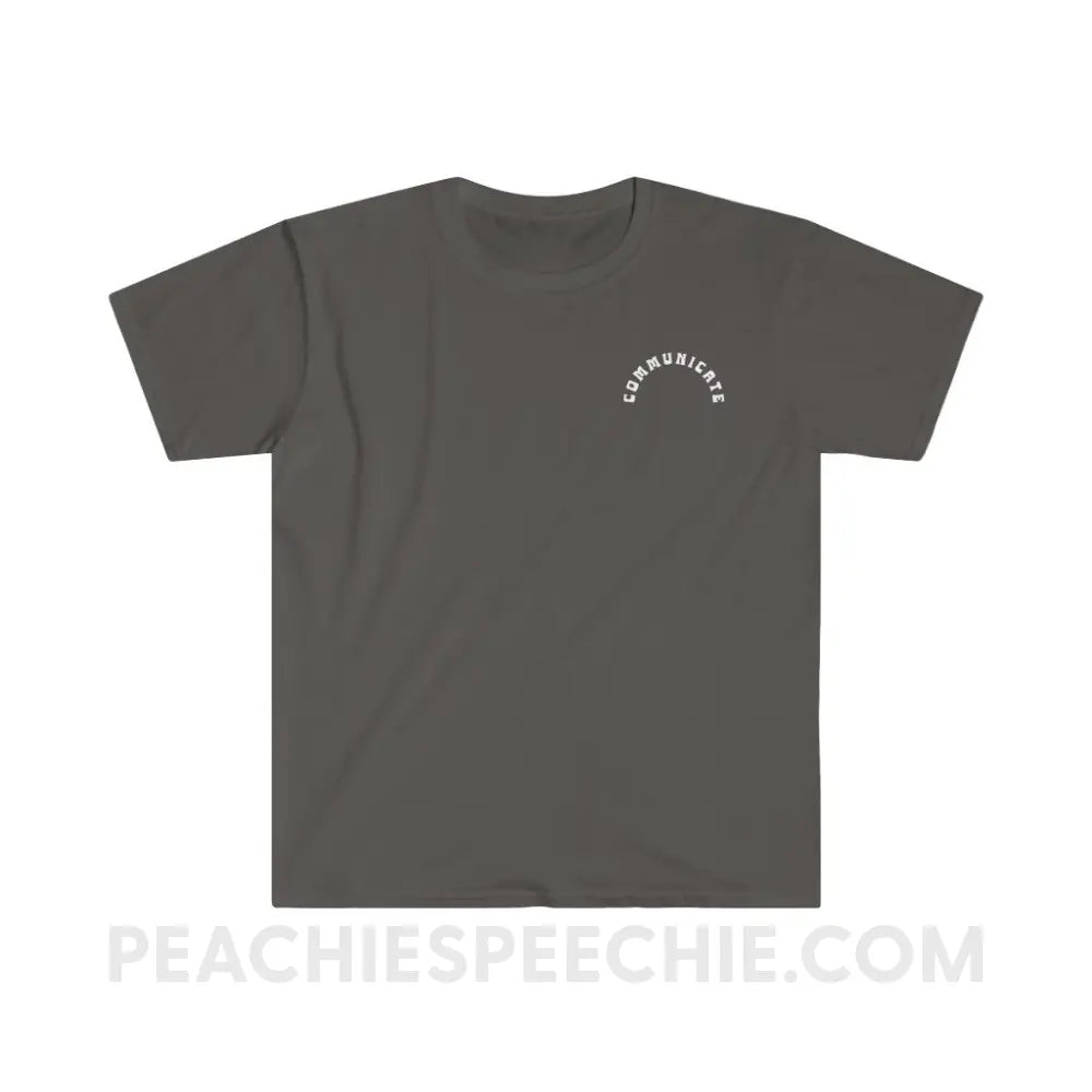 Communicate Arch Classic Tee - Charcoal / S - T-Shirt peachiespeechie.com