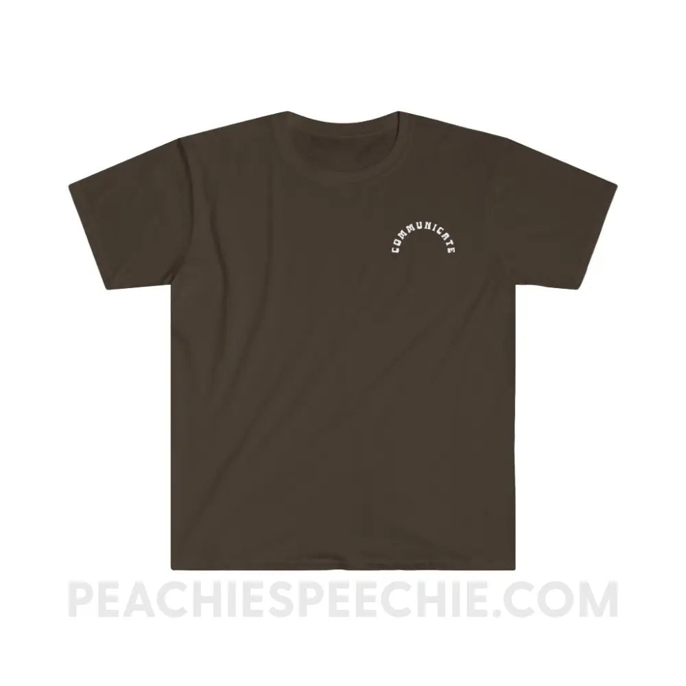 Communicate Arch Classic Tee - Dark Chocolate / S - T-Shirt peachiespeechie.com
