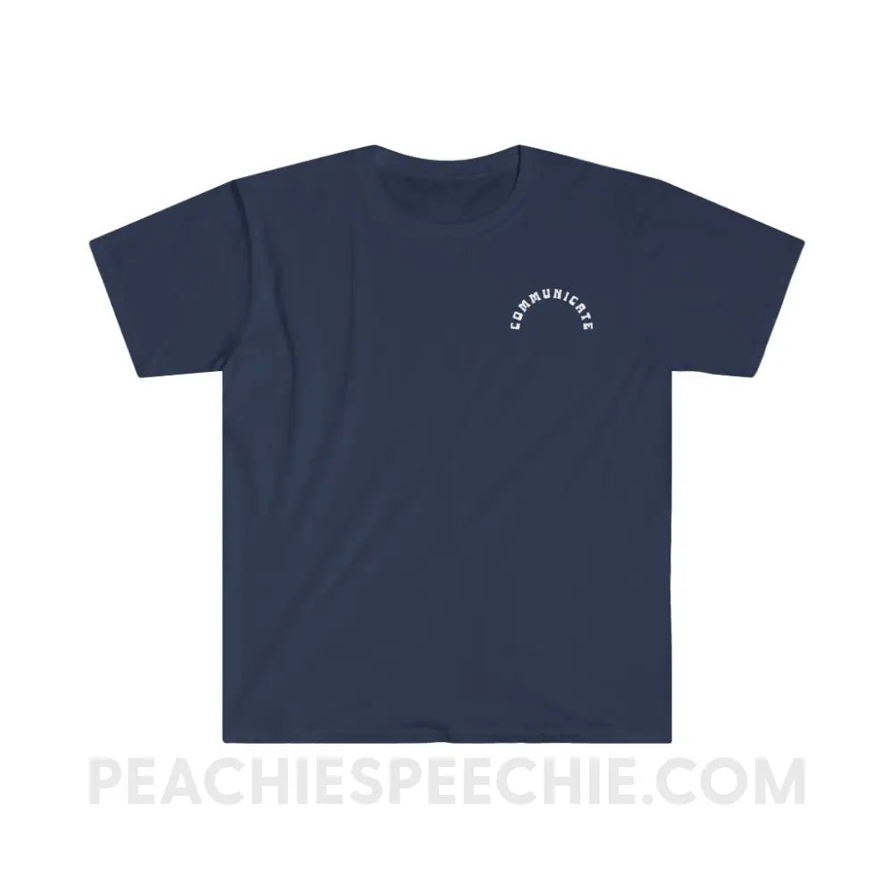 Communicate Arch Classic Tee - Navy / S - T-Shirt peachiespeechie.com
