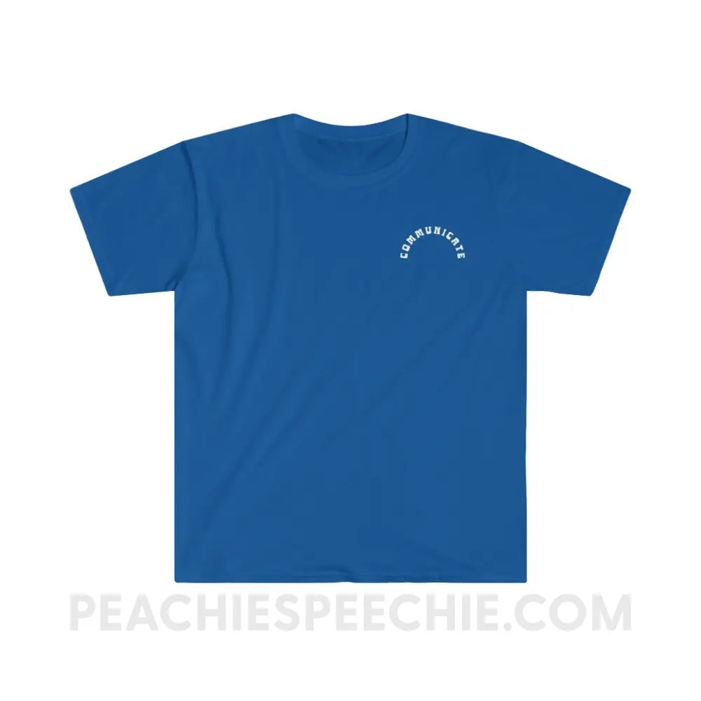 Communicate Arch Classic Tee - Royal / S - T-Shirt peachiespeechie.com