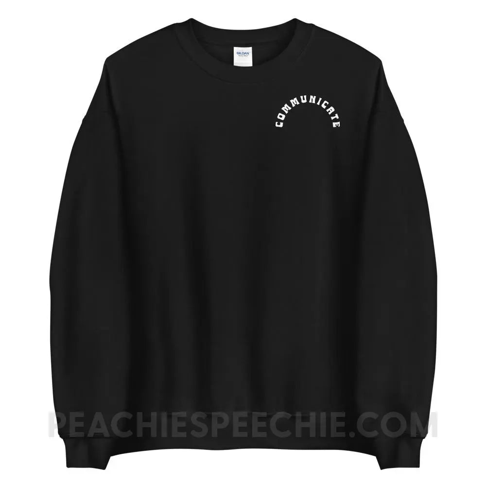 Communicate Arch Classic Sweatshirt - Black / S - peachiespeechie.com