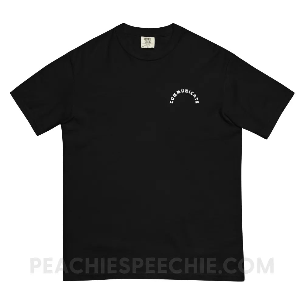 Communicate Arch Comfort Colors Tee - Black / S - T-Shirt peachiespeechie.com