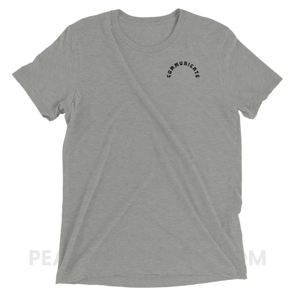 Communicate Arch Tri-Blend Tee - Athletic Grey Triblend / XS - peachiespeechie.com