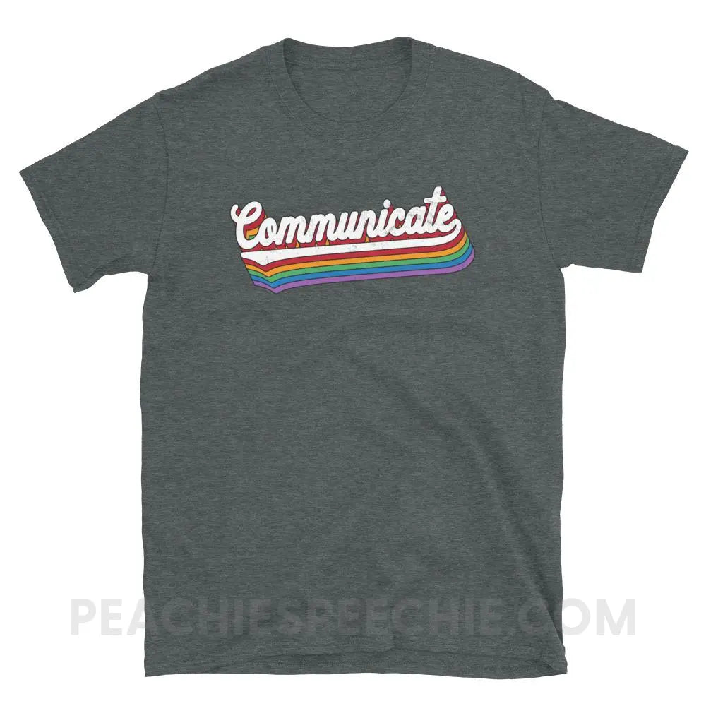 Communicate Classic Tee - Dark Heather / S - T-Shirts & Tops peachiespeechie.com