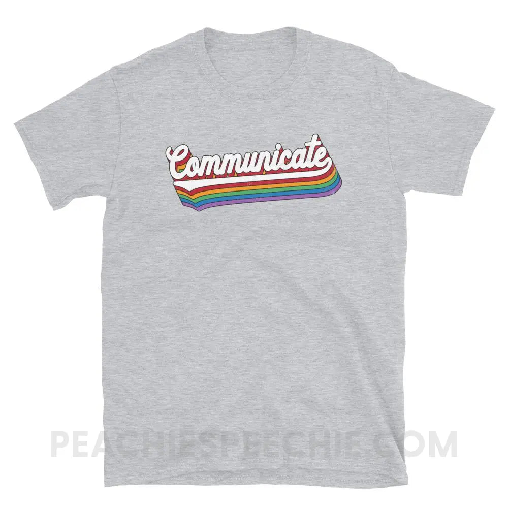 Communicate Classic Tee - Sport Grey / S - T-Shirts & Tops peachiespeechie.com