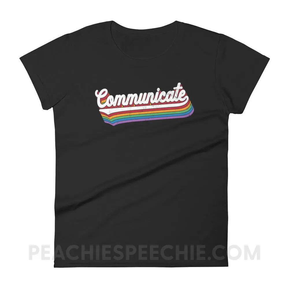 Communicate Women’s Trendy Tee - Black / S T-Shirts & Tops peachiespeechie.com