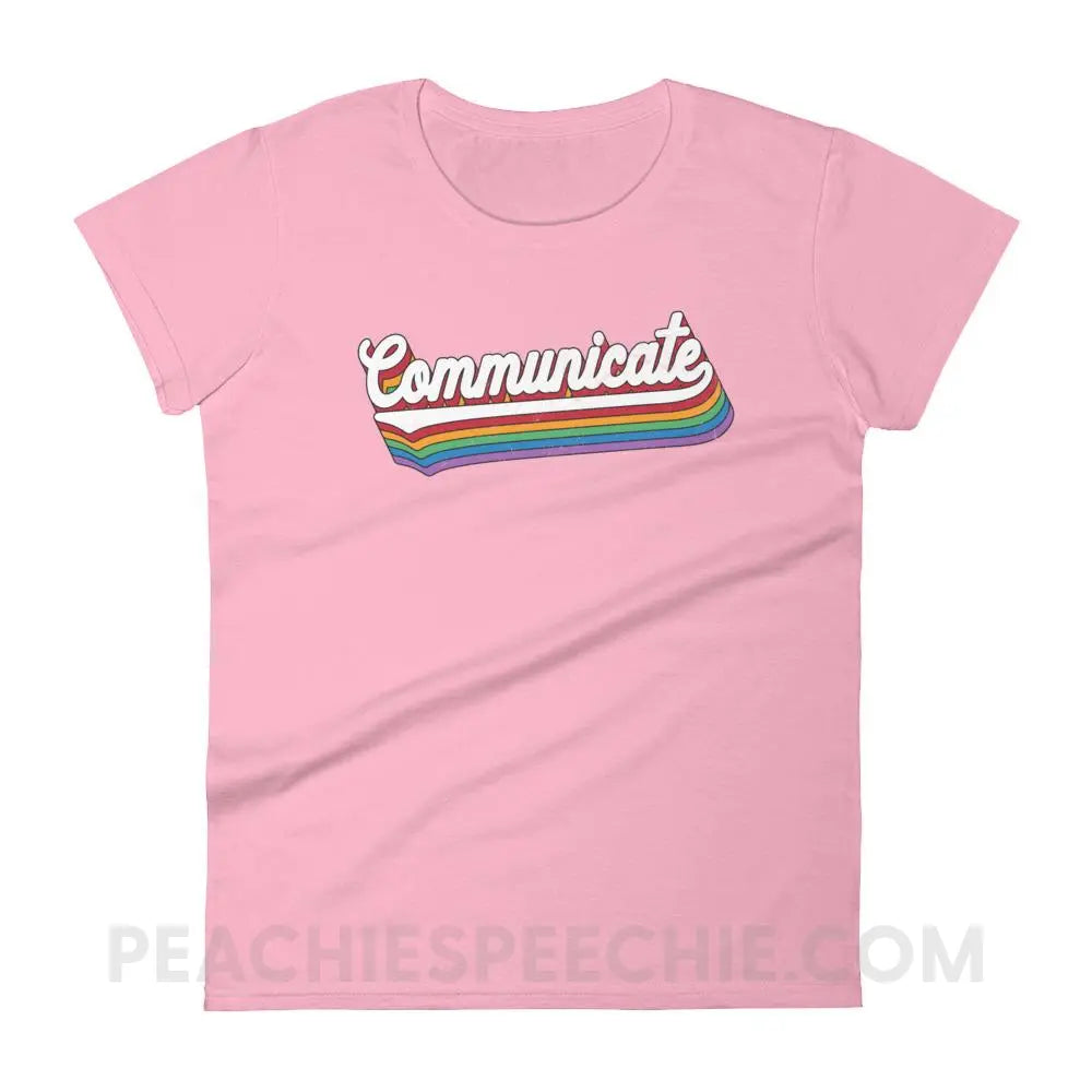 Communicate Women’s Trendy Tee - Charity Pink / S T-Shirts & Tops peachiespeechie.com