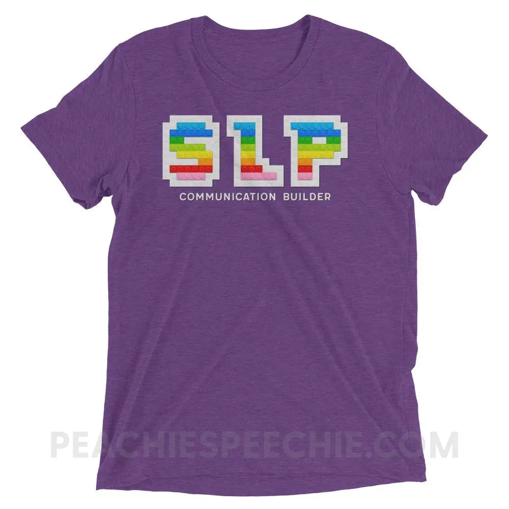 Communication Builder Tri-Blend Tee - Purple Triblend / XS - T-Shirts & Tops peachiespeechie.com