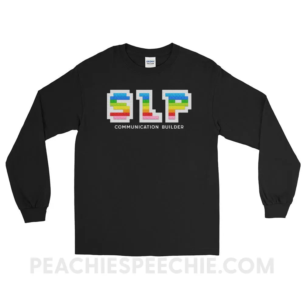 Communication Builder Long Sleeve Tee - Black / S - T-Shirts & Tops peachiespeechie.com