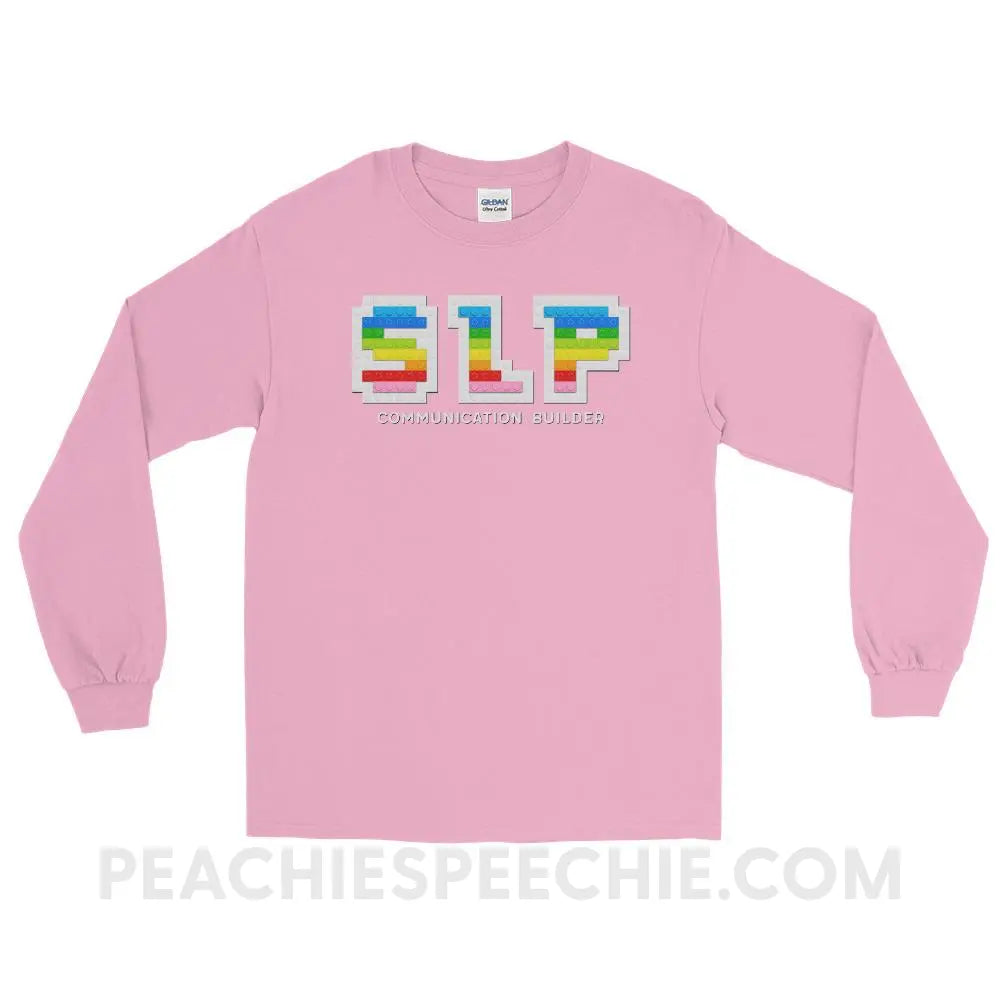 Communication Builder Long Sleeve Tee - Light Pink / S - T-Shirts & Tops peachiespeechie.com