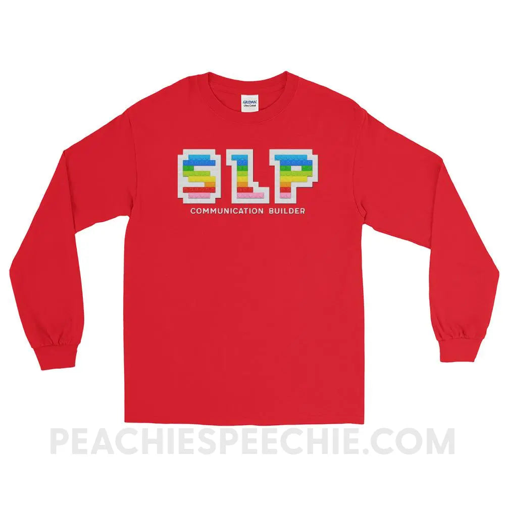 Communication Builder Long Sleeve Tee - Red / S - T-Shirts & Tops peachiespeechie.com