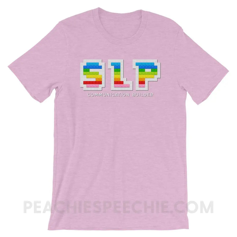 Communication Builder Premium Soft Tee - Heather Prism Lilac / XS - T-Shirts & Tops peachiespeechie.com