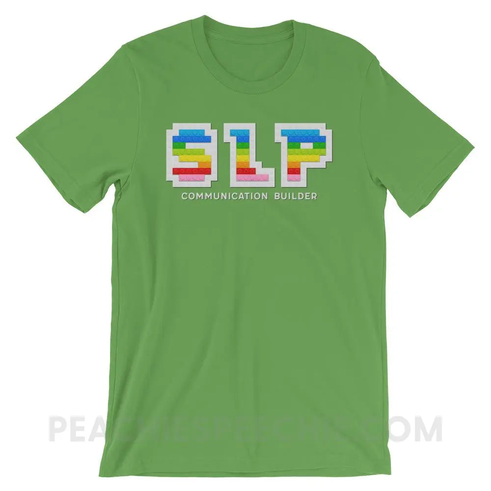 Communication Builder Premium Soft Tee - Leaf / S - T-Shirts & Tops peachiespeechie.com