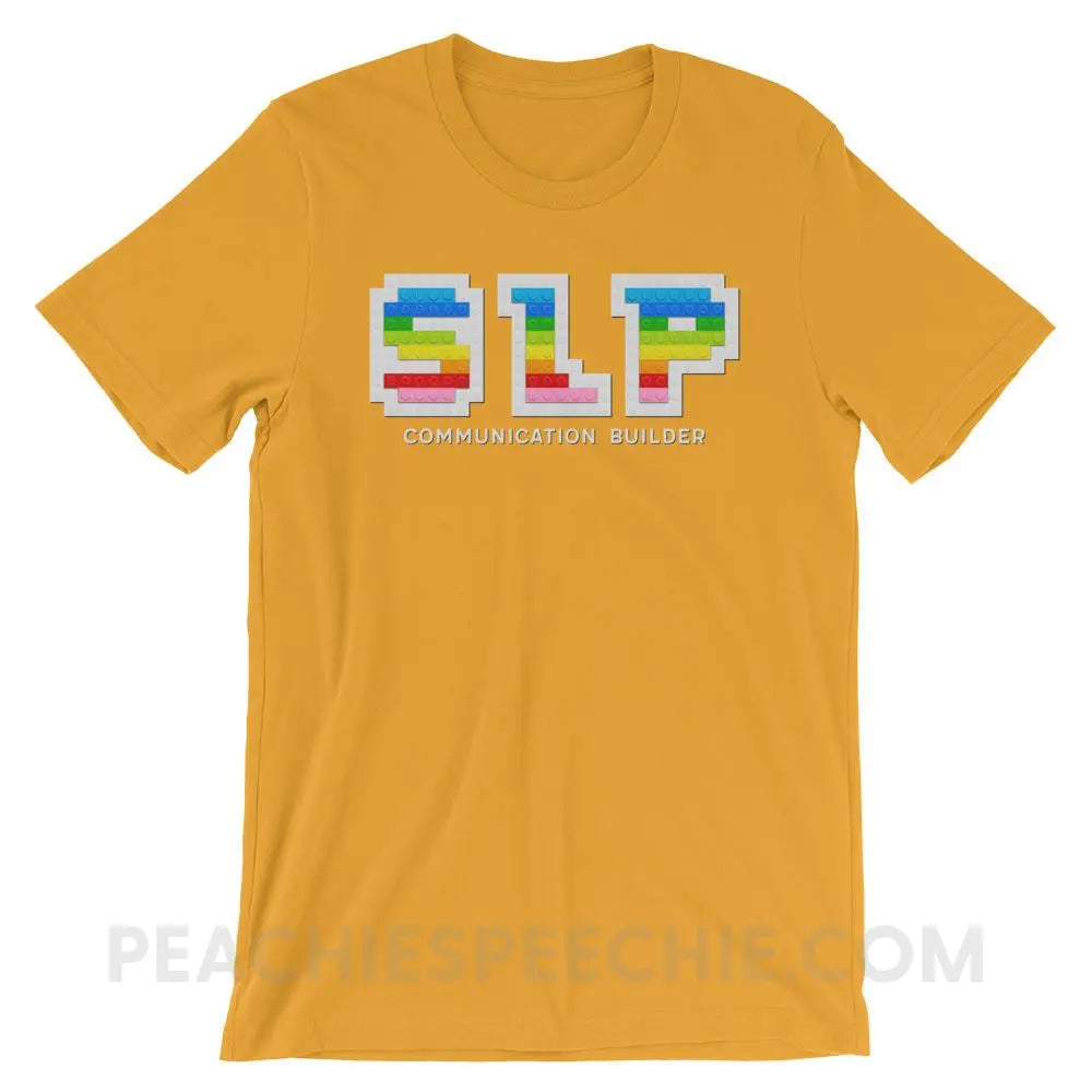 Communication Builder Premium Soft Tee - Mustard / M - T-Shirts & Tops peachiespeechie.com