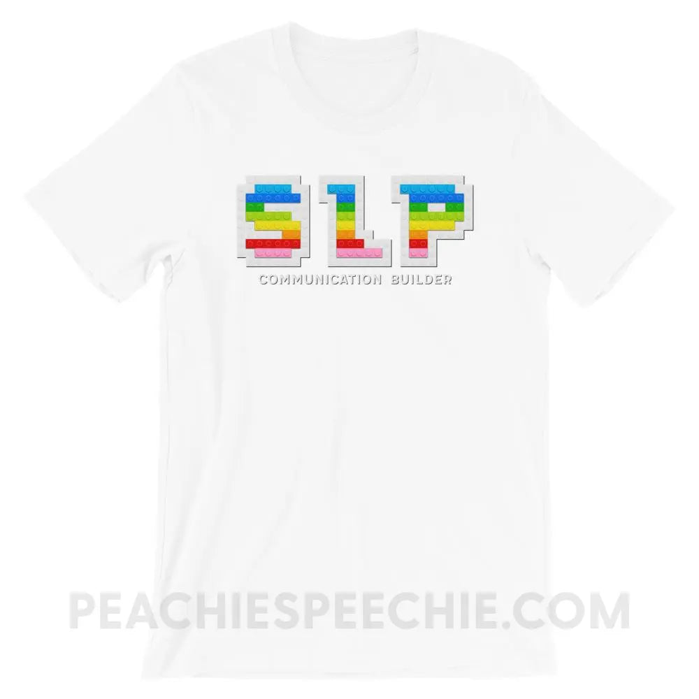 Communication Builder Premium Soft Tee - White / XS - T-Shirts & Tops peachiespeechie.com
