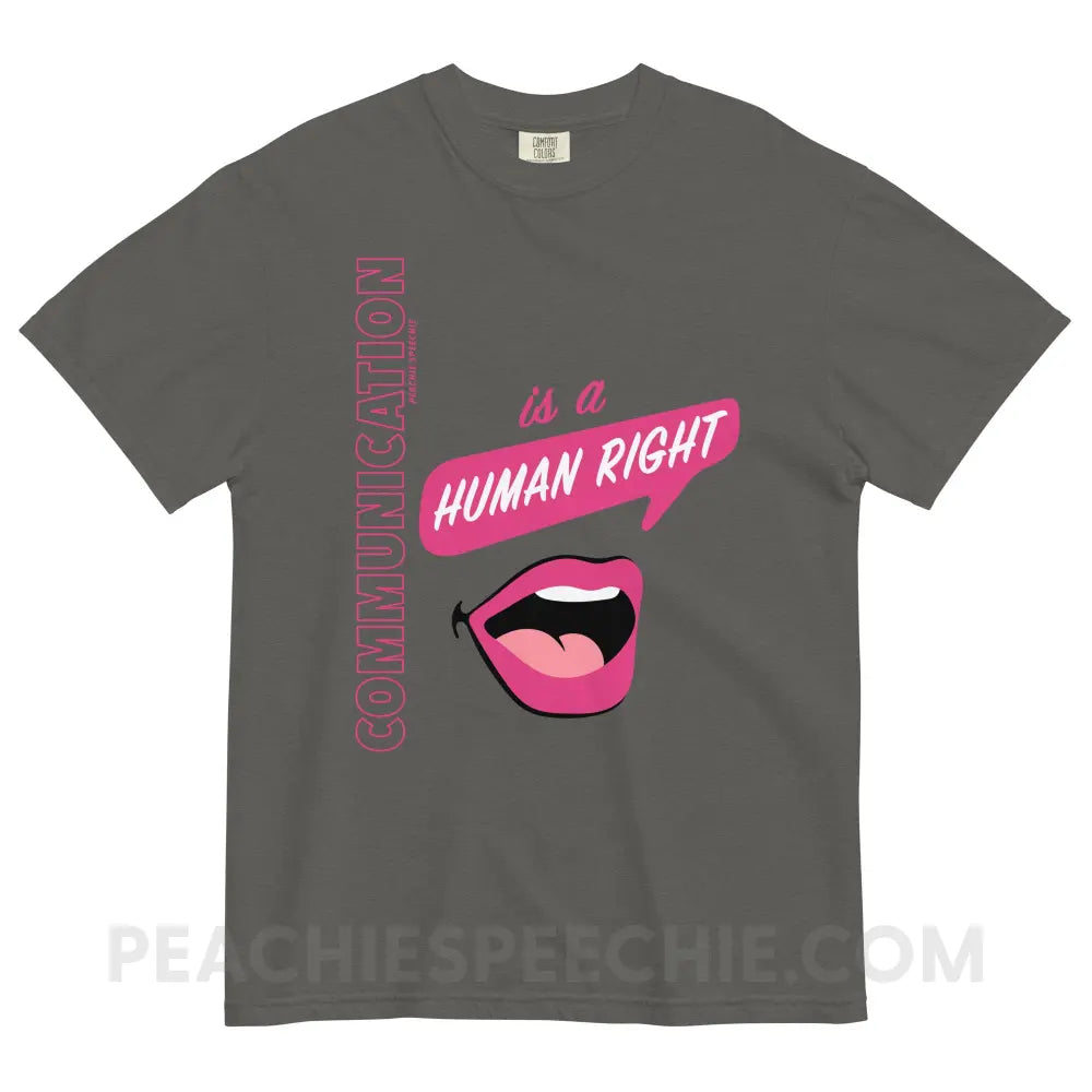 Communication Is A Human Right Comfort Colors Tee - Pepper / S - peachiespeechie.com