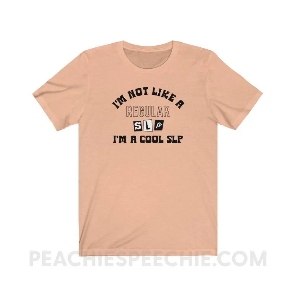 I’m A Cool SLP Premium Soft Tee - Heather Peach / S - T-Shirt peachiespeechie.com