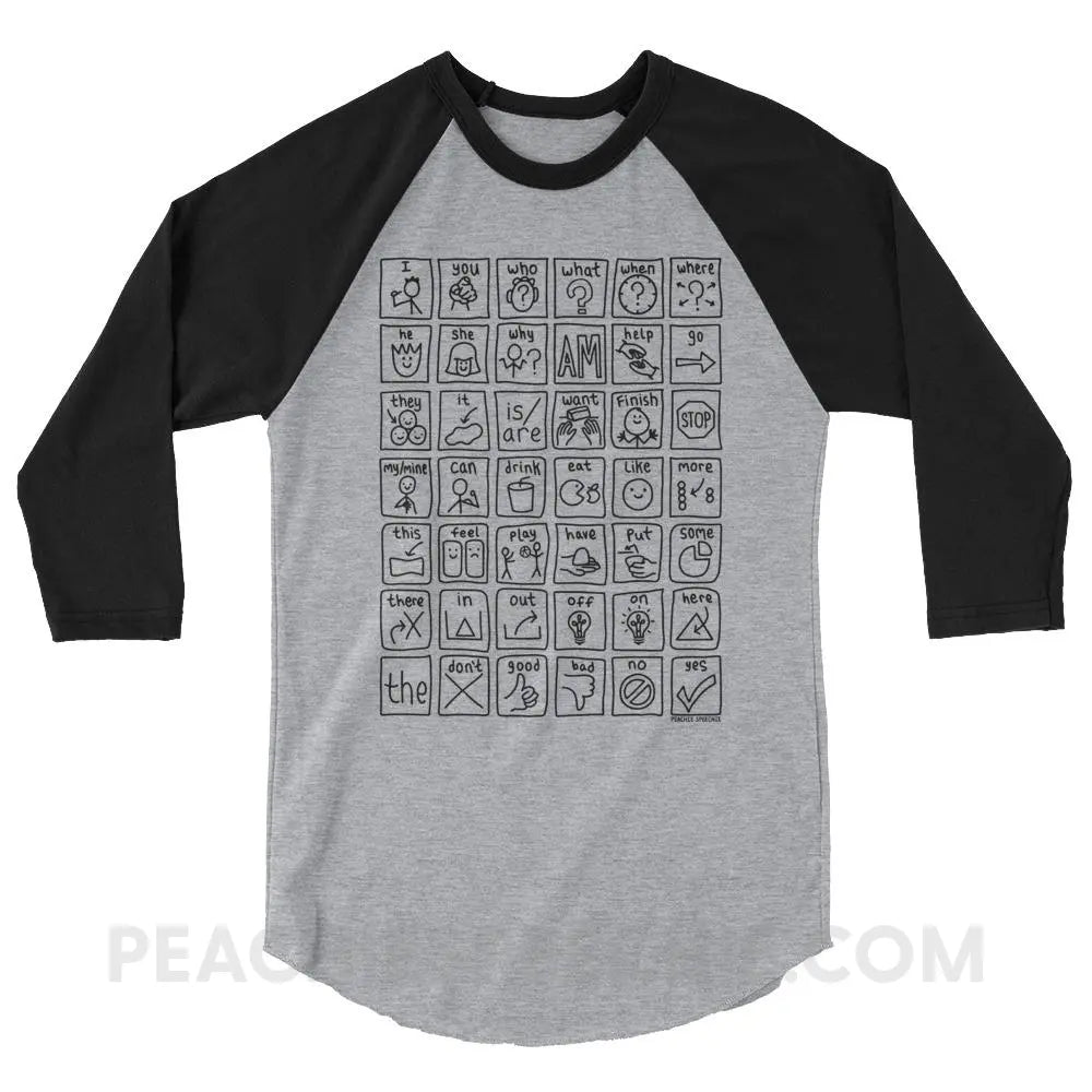 Core Board Baseball Tee - Heather Grey/Black / XS T-Shirts & Tops peachiespeechie.com