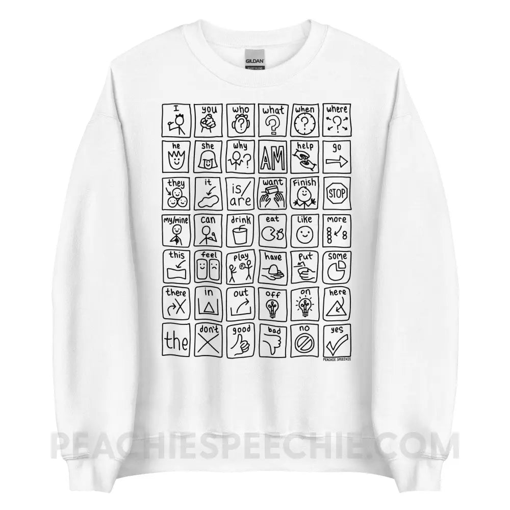 Core Board Classic Sweatshirt - White / S - Hoodies & Sweatshirts peachiespeechie.com